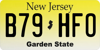 NJ license plate B79HFO