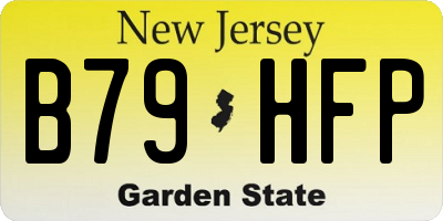 NJ license plate B79HFP