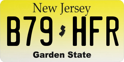 NJ license plate B79HFR