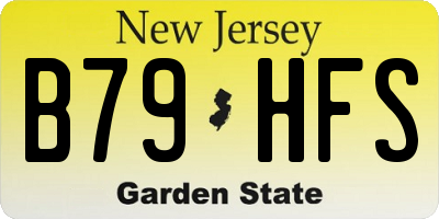 NJ license plate B79HFS