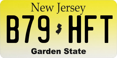 NJ license plate B79HFT