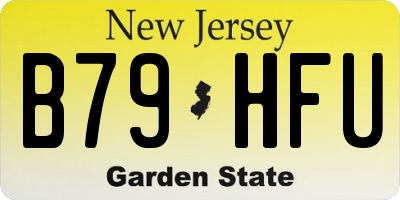 NJ license plate B79HFU