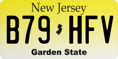 NJ license plate B79HFV