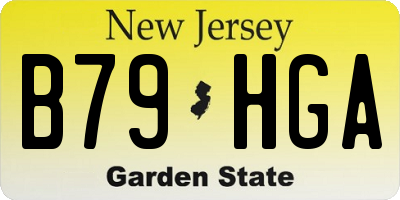 NJ license plate B79HGA