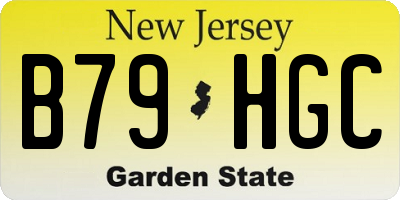 NJ license plate B79HGC