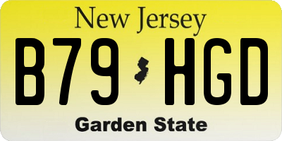 NJ license plate B79HGD