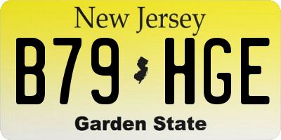 NJ license plate B79HGE
