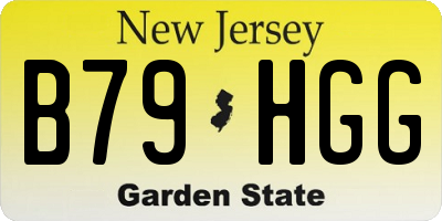 NJ license plate B79HGG