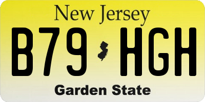 NJ license plate B79HGH