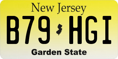 NJ license plate B79HGI