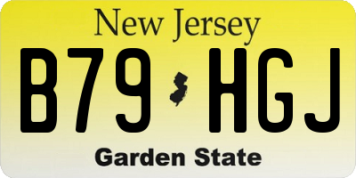 NJ license plate B79HGJ