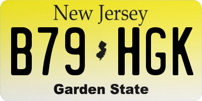 NJ license plate B79HGK