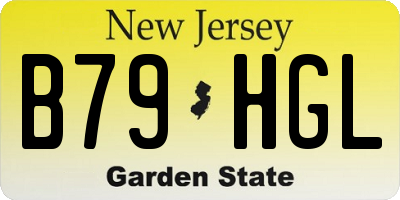 NJ license plate B79HGL