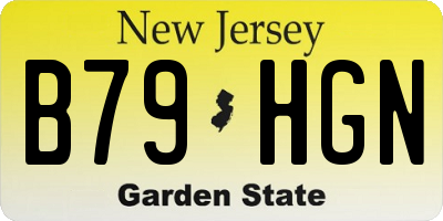 NJ license plate B79HGN