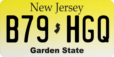 NJ license plate B79HGQ