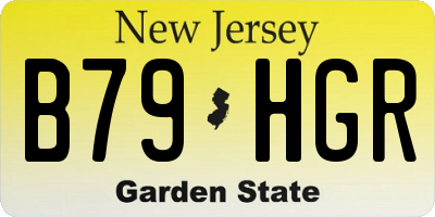 NJ license plate B79HGR