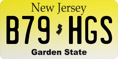 NJ license plate B79HGS