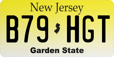 NJ license plate B79HGT