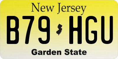 NJ license plate B79HGU