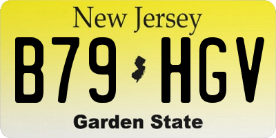 NJ license plate B79HGV