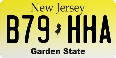 NJ license plate B79HHA