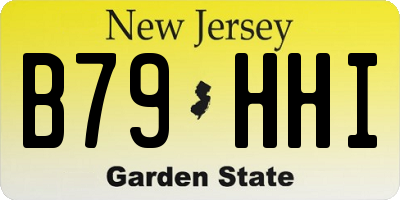NJ license plate B79HHI