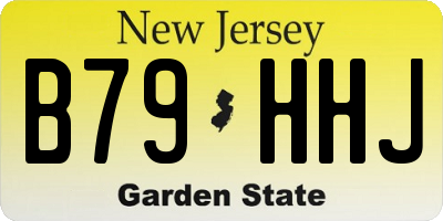 NJ license plate B79HHJ