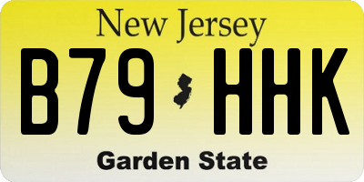 NJ license plate B79HHK