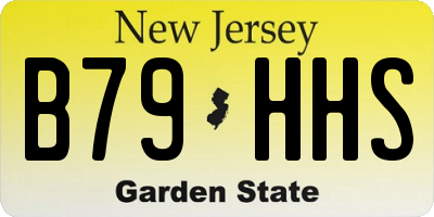 NJ license plate B79HHS