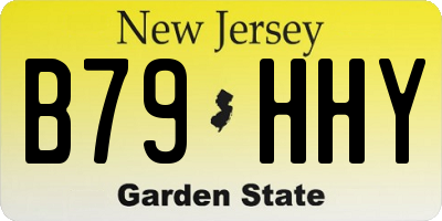 NJ license plate B79HHY
