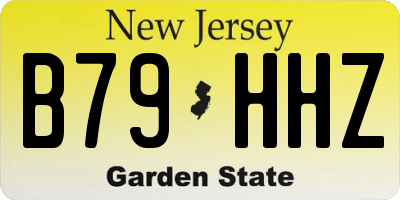 NJ license plate B79HHZ