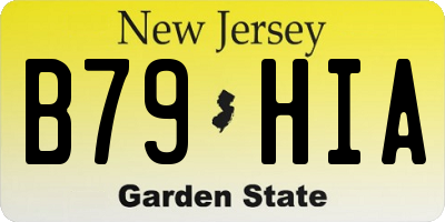 NJ license plate B79HIA