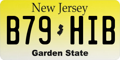 NJ license plate B79HIB