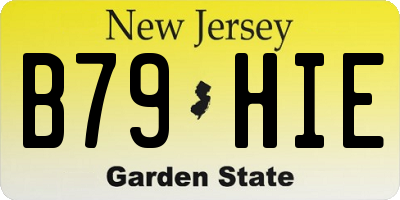 NJ license plate B79HIE