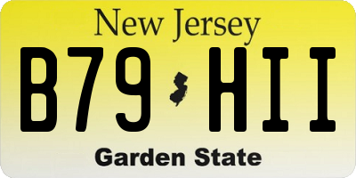 NJ license plate B79HII
