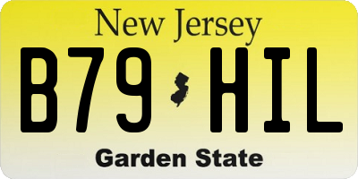 NJ license plate B79HIL