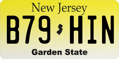 NJ license plate B79HIN
