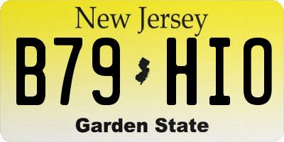 NJ license plate B79HIO