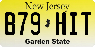 NJ license plate B79HIT