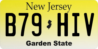 NJ license plate B79HIV