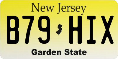 NJ license plate B79HIX
