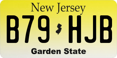 NJ license plate B79HJB