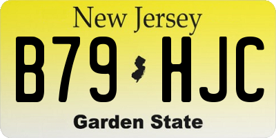 NJ license plate B79HJC
