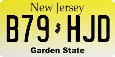 NJ license plate B79HJD