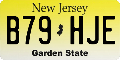 NJ license plate B79HJE