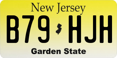NJ license plate B79HJH