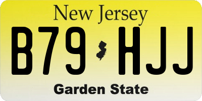 NJ license plate B79HJJ