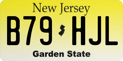 NJ license plate B79HJL