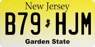 NJ license plate B79HJM