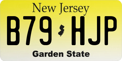 NJ license plate B79HJP